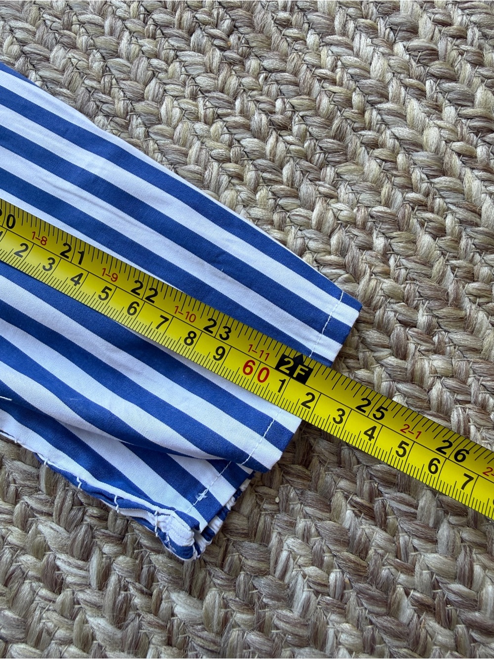 NWT Madewell Navy and White Striped Poplin Button-Front Blouse Preppy Old Money - Picture 9 of 12